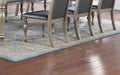 Traditional Silver Grey Finish 9Pc Dining Set Table W 2X Arm Chairs 6X Side Chairs Rubber Wood Intricate Design Tufted Back Cushion Seat Dining Room Furniture Gray Wood Dining Room Extendable Rubberwood Rectangular Dining Table With Chair Upholstered