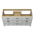 60 Inch Solid Wood Bathroom Vanity Without Top Sink, Modern Bathroom Vanity Base Only, Birch Solid Wood And Plywood Cabinet, Bathroom Storage Cabinet With Double Door Cabinet And 3 Drawers, Light Gray 3 Light Gray 2 5 48 In & Above 36 To 59 In Soft Close