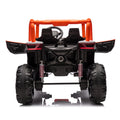 24V Ride On Xxl Utv Car For Kid,2Seater With Two Safety Belts, Side By Side 4X4 Ride On Off Road Truck With Parent Remote Control, Battery Powered Electric Car W High Low Speed, Two Safety Belts. Orange Polyethylene