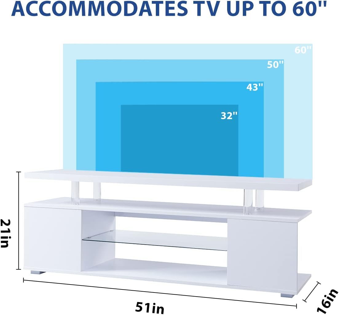 Tv Stand For 65 Inch Tv Led Gaming Entertainment Center Media Storage Console Table With Large Side Cabinet For Living Room White White Dining Room 65 Inches 60 69 Inches American Design,American Traditional,Antique,Boho,Classic 65 Inches Mdf Engineered