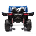 24V Ride On Xxl Utv Car For Kid,2Seater With Two Safety Belts, Side By Side 4X4 Ride On Off Road Truck With Parent Remote Control, Battery Powered Electric Car W High Low Speed, Two Safety Belts. Blue Polyethylene