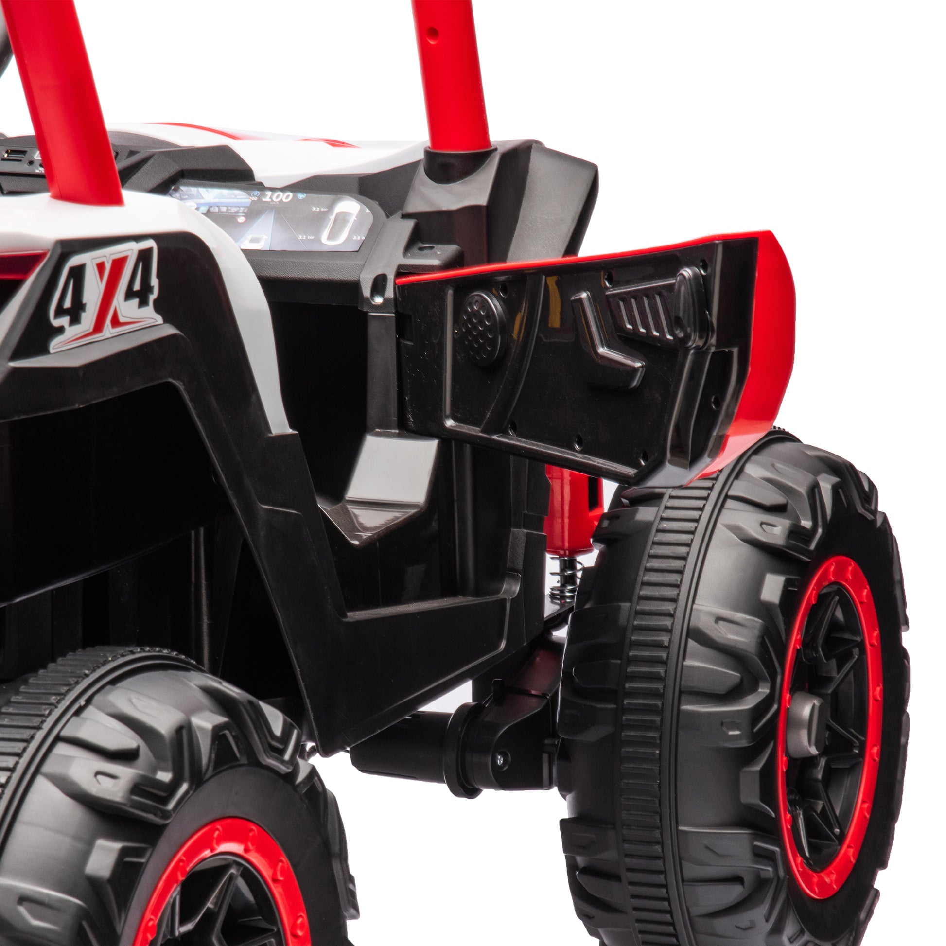 24V Ride On Xxl Utv Car For Kid,2Seater With Two Safety Belts, Side By Side 4X4 Ride On Off Road Truck With Parent Remote Control, Battery Powered Electric Car W High Low Speed, Two Safety Belts.