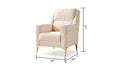 Luna Modern Style Chair In Ivory Ivory Primary Living Space Contemporary,Modern Upholstered Wood