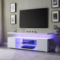 Tv Stand For 65 Inch Tv Led Gaming Entertainment Center Media Storage Console Table With Large Side Cabinet For Living Room White White Dining Room 65 Inches 60 69 Inches American Design,American Traditional,Antique,Boho,Classic 65 Inches Mdf Engineered