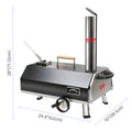 Semi Automatic Black 12 Outdoor Pizza Oven Portable Wood Fired Pizza Oven Outdoor Cooking Pizza Maker Portable Pizza Oven For Authentic Stone Baked Pizzas Black Garden & Outdoor American Design Stainless Steel Stainless Steel