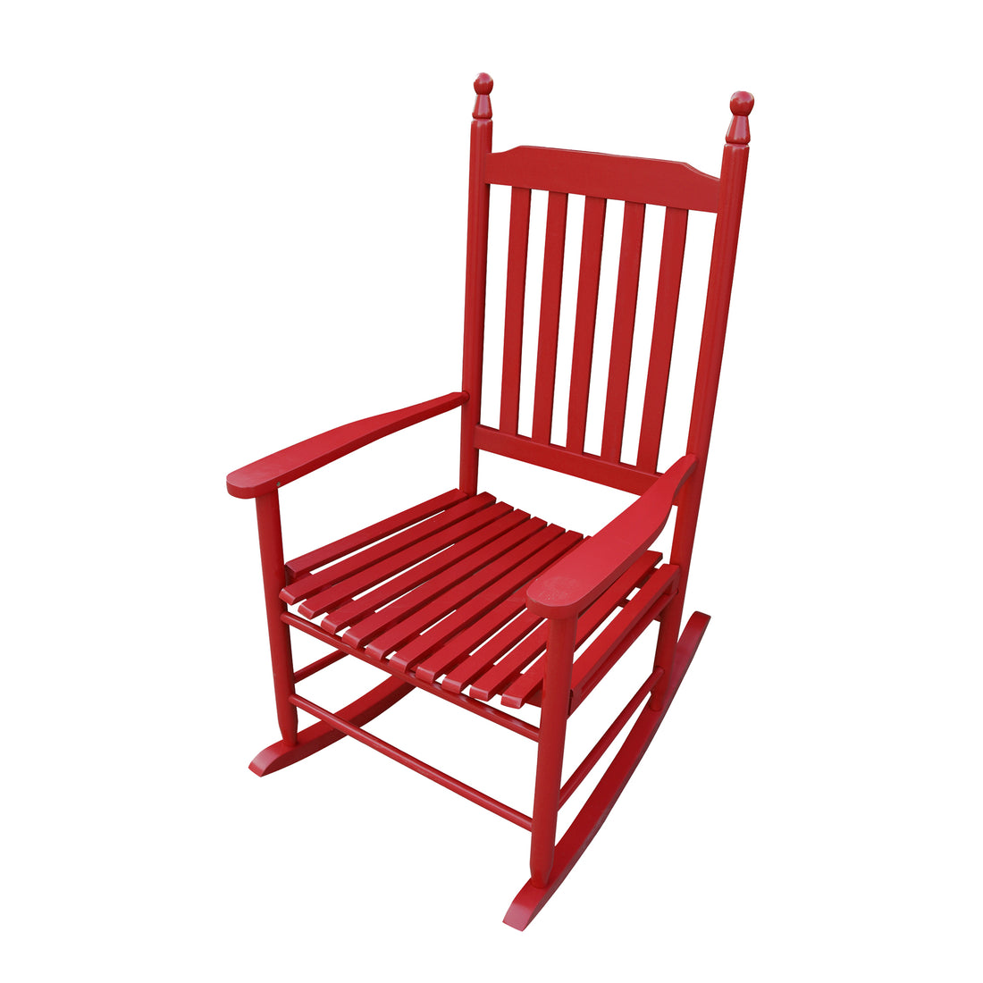 Wooden Porch Rocker Chair Rose Red Rose Red Solid Wood