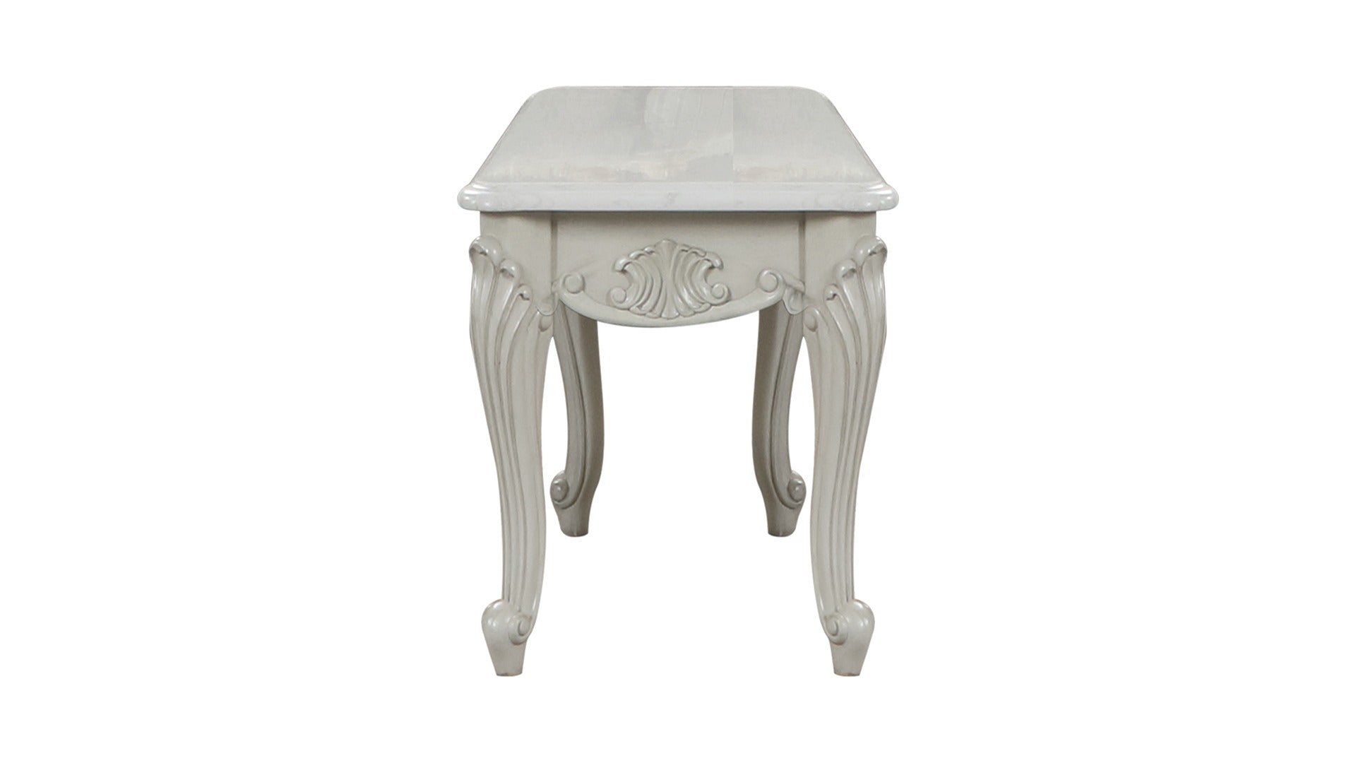 Tuscan Traditional Style End Table Made With Wood In Silver Silver Grey Primary Living Space Traditional Coffee & End Tables Glossy Wood Parsons