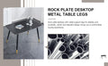 Table And Chair Set. Black Sintered Stone Tabletop With Black Metal Legs. Orange Deep Gray Dual Tone Pu Leather Backrest And Black Metal Leg Chair. 1 Table And 4 Chairs F 001 C 007 Black Sintered Stone