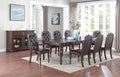 Formal 1Pc Dining Table W 2X Leaves Only Brown Finish Antique Design Rubberwood Large Family Dining Room Furniture Brown Brown Dining Room Antique,Traditional Rubberwood Rectangular Kitchen & Dining Tables Rubber Wood