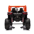 24V Ride On Xxl Utv Car For Kid,2Seater With Two Safety Belts, Side By Side 4X4 Ride On Off Road Truck With Parent Remote Control, Battery Powered Electric Car W High Low Speed, Two Safety Belts. Orange Polyethylene