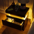 Nightstand Led Bedside Table Cabinet Lights Modern End Side With 2 Drawers For Bedroom White White 2 Drawers Bedroom Drawer Storage American Design,American Traditional,Boho,Casual,Classic Drawers White Wood Engineered Wood