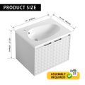 24 Inch Wall Mounted Bathroom Vanity With Sink, Soft Close Doors, For Small Bathroom Kd Packing White 2 Bathroom Wall Mounted Modern Plywood