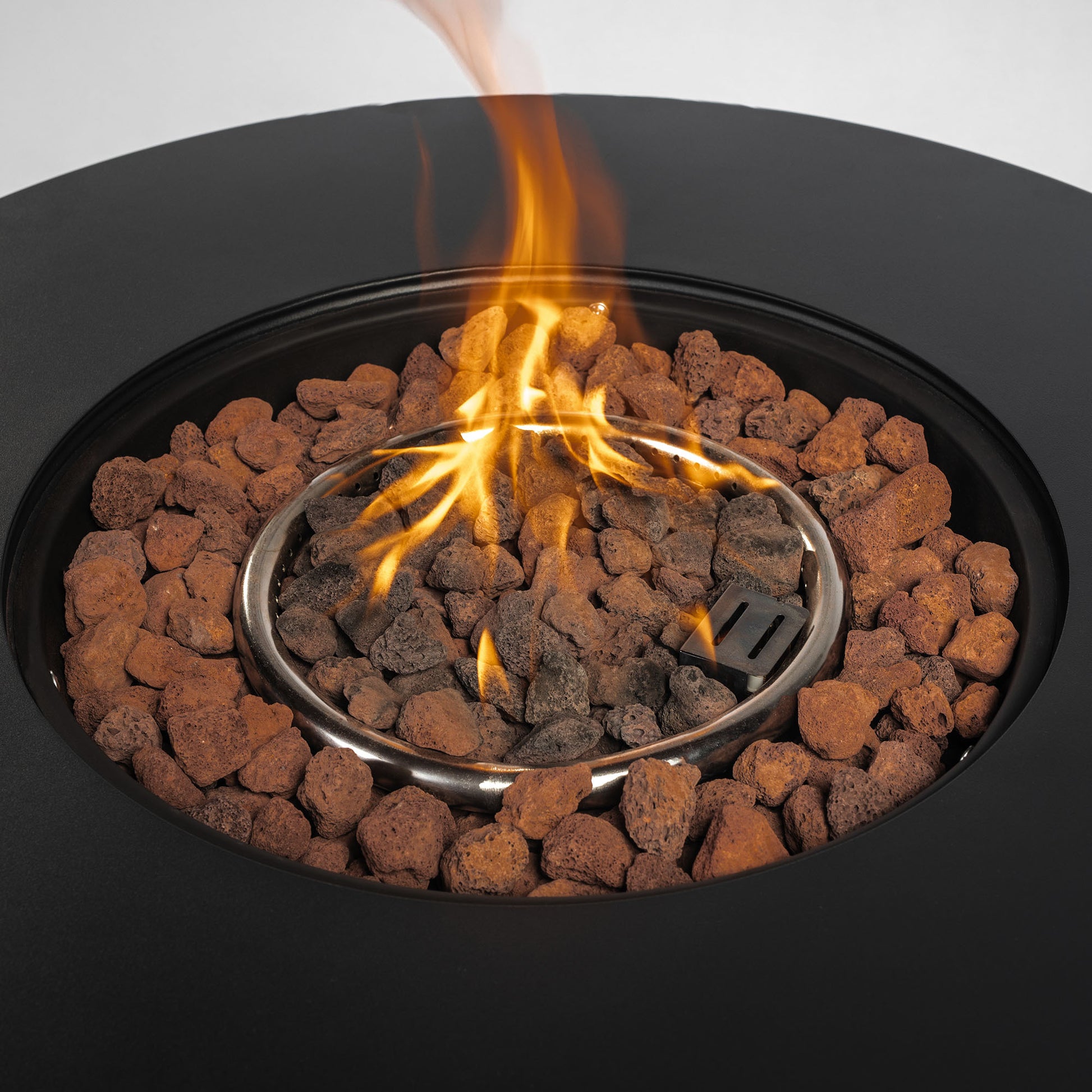 30Inch Propane Round Fire Table 40000Btu Propane Fire Pit Table Black Garden & Outdoor Steel