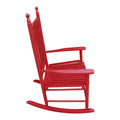 Wooden Porch Rocker Chair Rose Red Rose Red Solid Wood