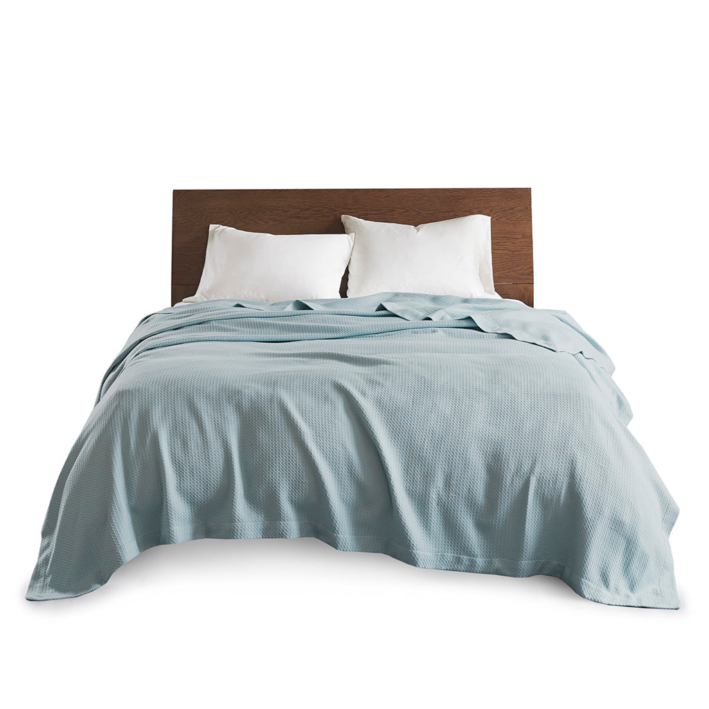 Blanket Light Blue Cotton