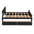 Full Size Wood Platform Bed With 4 Drawers And Streamlined Headboard & Footboard, Espresso Espresso Solid Wood Mdf