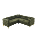 81.5 Inch Oversized Corner Sofa, L Shaped Sectional Couch,5 Seater Corner Sofas With 3 Cushions For Living Room, Bedroom, Apartment, Office Green Foam Teddy