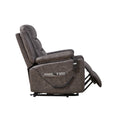 Liyasi Electric Power Lift Recliner Chair With 1 Motor, 3 Positions, 2 Side Pockets, Cup Holders,Suede Fabric Gray Power Remote Primary Living Space Medium Soft Eucalyptus Foam Fabric