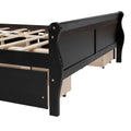 Queen Size Wood Platform Bed With 4 Drawers And Streamlined Headboard & Footboard, Espresso Queen Espresso Solid Wood Mdf