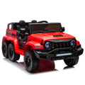 24V Ride On Car For Kids Battery Powered Ride On 4Wd Toys With Remote Control,Parents Can Assist In Driving,Music And Lights,Five Point Safety Belt,Rocking Chair Mode For Back And Forth Swinging Red Polyethylene