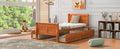 Twin Size Wood Platform Bed With 4 Drawers And Streamlined Headboard & Footboard, Oak Oak Solid Wood Mdf