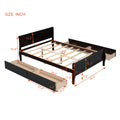 Full Size Wood Platform Bed With 4 Drawers And Streamlined Headboard & Footboard, Espresso Espresso Solid Wood Mdf