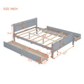 Full Size Wood Platform Bed With 4 Drawers And Streamlined Headboard & Footboard, Gray Gray Solid Wood Mdf