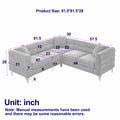 81.5 Inch Oversized Corner Sofa, L Shaped Sectional Couch,5 Seater Corner Sofas With 3 Cushions For Living Room, Bedroom, Apartment, Office White Foam Teddy