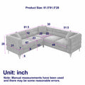 81.5 Inch Oversized Corner Sofa, L Shaped Sectional Couch,5 Seater Corner Sofas With 3 Cushions For Living Room, Bedroom, Apartment, Office Green Foam Teddy