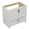 36 Inch Solid Wood Bathroom Vanity Without Top Sink, Modern Bathroom Vanity Base Only, Birch Solid Wood And Plywood Cabinet, Bathroom Storage Cabinet With Double Door Cabinet And 1 Drawer White 1 White 2 2 36 To 47 In 32 To 35 In Soft Close Doors