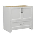 36 Inch Solid Wood Bathroom Vanity Without Top Sink, Modern Bathroom Vanity Base Only, Birch Solid Wood And Plywood Cabinet, Bathroom Storage Cabinet With Double Door Cabinet And 1 Drawer White 1 White 2 2 36 To 47 In 32 To 35 In Soft Close Doors