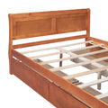 Full Size Wood Platform Bed With 4 Drawers And Streamlined Headboard & Footboard, Oak Oak Solid Wood Mdf