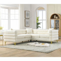 81.5 Inch Oversized Corner Sofa, L Shaped Sectional Couch,5 Seater Corner Sofas With 3 Cushions For Living Room, Bedroom, Apartment, Office White Foam Teddy