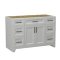 Solid Wood 48 Inch Bathroom Vanity Without Top Sink, Modern Bathroom Vanity Base Only, Birch Solid Wood And Plywood Cabinet, Bathroom Storage Cabinet With Double Door Cabinet And 6 Drawers,Light Gray 4 Light Gray 4 5 48 In & Above 32 To 35 In Soft Close