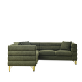 81.5 Inch Oversized Corner Sofa, L Shaped Sectional Couch,5 Seater Corner Sofas With 3 Cushions For Living Room, Bedroom, Apartment, Office Green Foam Teddy