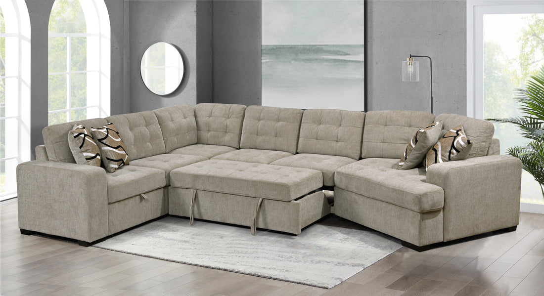 149" Oversized Sectional Modern Large Upholstered U Shape Sectional Sofa, Extra Wide Chaise Lounge Couch For Home, Bedroom, Apartment, Dorm, Office, Light Gray Light Gray Wood Primary Living Space Modern Square Arms Foam Upholstered