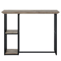 Zudora Counter Height Table, Antique Oak & Black Finish Dn01755 Oak Mdf