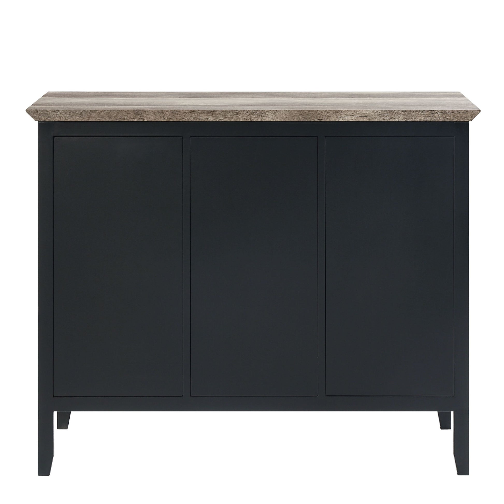 Zudora Server, Antique Oak & Black Finish Dn01759 Black Mdf