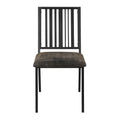 Zudora Side Chair Set 2 , Synthetic Leather & Black Finish Dn01758 Black Pu Leather