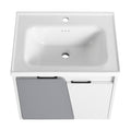 24 Inch Wall Mounted Bathroom Vanity With Sink, For Small Bathroom Kd Packing White 2 Bathroom Wall Mounted Modern Plywood