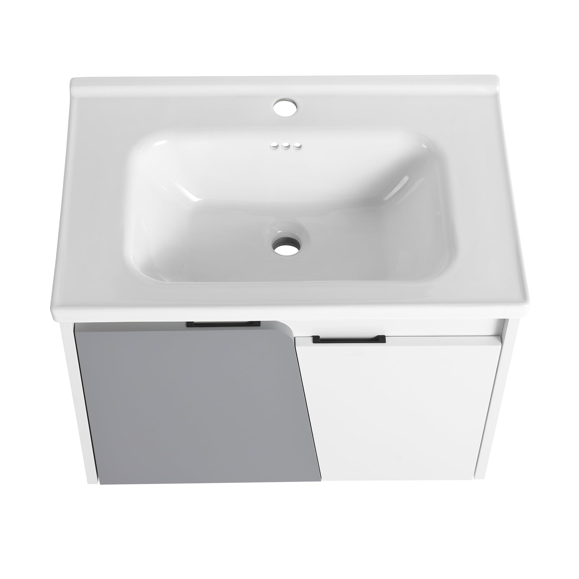 28 Inch Wall Mounted Bathroom Vanity With Sink, For Small Bathroom Kd Packing White 2 Bathroom Wall Mounted Modern Plywood