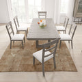 Upholstered Pine Wood Dining Chairs 19.1*24*37.4Inch Set Of 2, Dining Room Kitchen Side Chair Ladder Back Side Chairs Gray Gray Pine