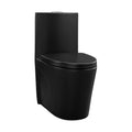 1.1 1.60 Gpf Dual Flush One Piece Toilet, Water Saving Elongated Comfort Height Floor Mounted, Soft Close Seat, 1000 Gram Map Flushing Score Toilet, Matte Black 23T01 Mb 1 Black Ceramic