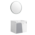 24 Inch Wall Mounted Bathroom Vanity With Sink, For Small Bathroom Kd Packing White 2 Bathroom Wall Mounted Modern Plywood