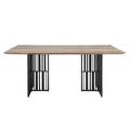 Zudora Dining Table, Antique Oak & Black Finish Dn01757 Black Mdf