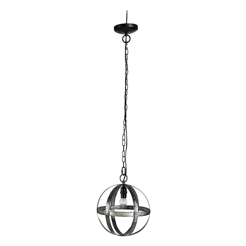 Metal Chandelier, Hanging Light Fixture With Adjustable Chain For Kitchen Dining Room Foyer Entryway, Bulb Not Included Gray Iron