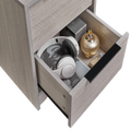 Grey Wooden Nightstand With Two Drawers For Bedrooms And Other Places. Antique Gray 2 Drawers Bedroom Engineered Wood