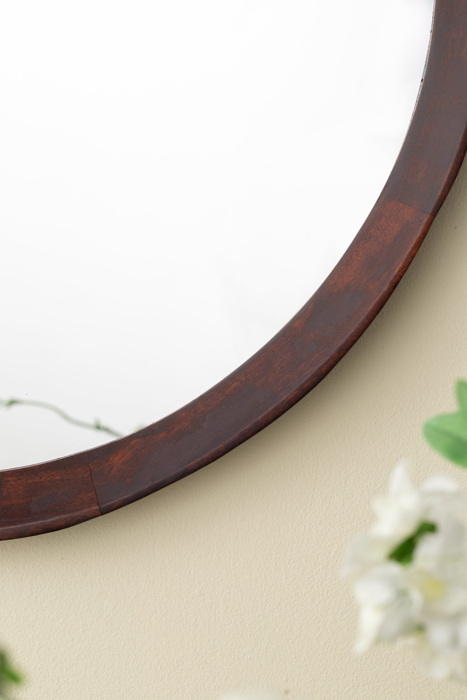 20X1.5"Transitional Decor Style Mango Wood Wall Mirror Wall Decor With Frame Of Solid Mango Wood For Bathroom,Entryway Console Lean Against Wall Dark Brown Wood