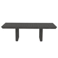 Rectangluar Dining Table 98*42*30Inch For 8 10 Person Tabletop Farmhouse Furniture Pine Wood Stretchable Dining Table Dark Gray Dark Gray Foam Pine