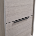 Grey Wooden Nightstand With Two Drawers For Bedrooms And Other Places. Antique Gray 2 Drawers Bedroom Engineered Wood
